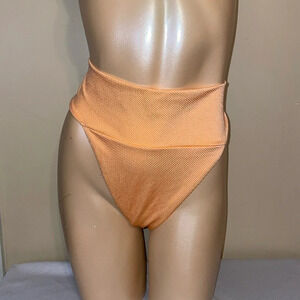 Aerie womens XL 16 18 bikini swim bathing suit bottom orange high cheeky AEO NWT